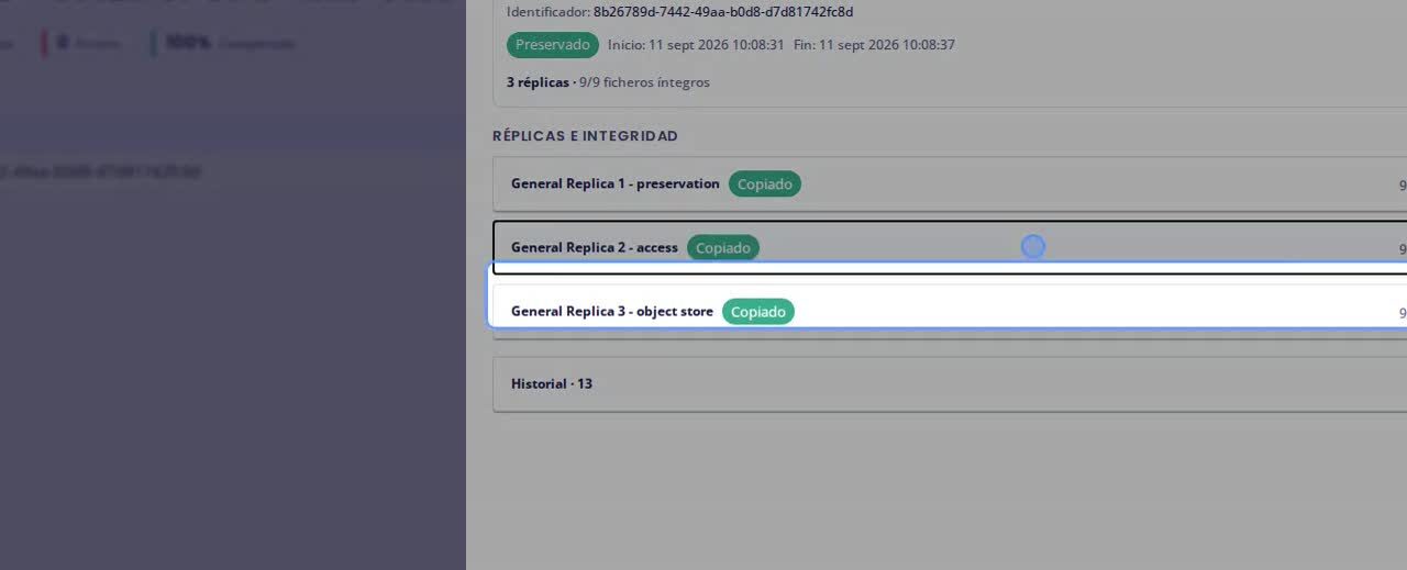 Pantalla de ingesta y replicación de AIP en FULCRO^MD